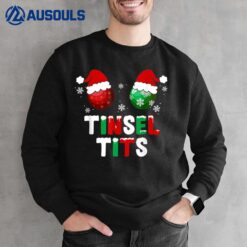 Tinsel Tits And Jingle Balls Funny Matching Christmas Couple Sweatshirt