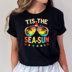 Tis The Sea Sun Santa Beach Summer Christmas In July Summer T-Shirt