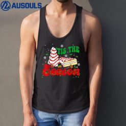 Tis' The Season Christmas Shirt Tree Cakes Debbie Groovy Tank Top