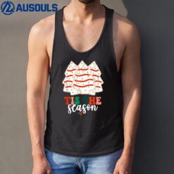 Tis The Season Christmas Tree Cakes Santa Christmas Tank Top