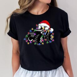 Tractor Christmas Ornament Tree Xmas Lights Pajama Farmer T-Shirt