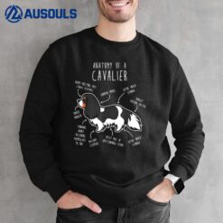 Tri-Color Cavalier King Charles Spaniel Dog Funny Anatomy Sweatshirt