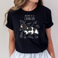 Tri-Color Cavalier King Charles Spaniel Dog Funny Anatomy T-Shirt