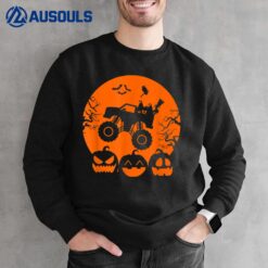 Truck or Treat Skeleton Monster Truck Moon Candy Halloween Sweatshirt