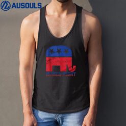 Trump Raised Right Republican Elephant Tank Top