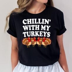 Turkeys Thanksgiving Pilgrim Holiday  Mens & Womens T-Shirt
