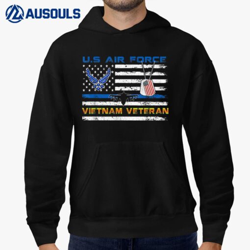 U.S Air Force Vietnam Veteran USA Flag Vietnam Veterans Day Hoodie