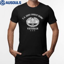 U.S Army Combat Medic Veteran Medical Military Flag Vintage T-Shirt