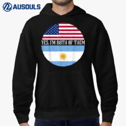 USA And Argentina Vintage Flags Shirt Yes I'm Both Of Them Hoodie