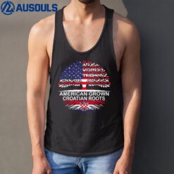 USA & Croatia Flags Tee American Grown Croatian Roots Tank Top