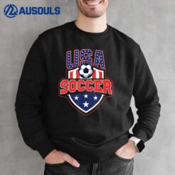 USA Soccer - American Flag Football Player Sweatshirt