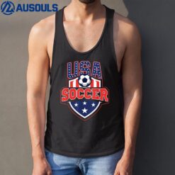 USA Soccer - American Flag Football Player Tank Top