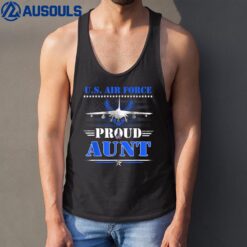 US Air Force Proud Aunt Womens -USAF Air Force Veterans Tank Top
