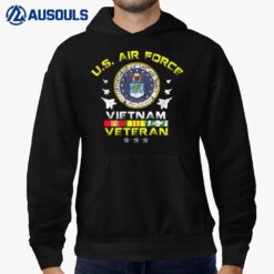 US Air Force Vietnam Veteran Vintage USA Flag Veterans Day Hoodie