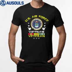US Air Force Vietnam Veteran Vintage USA Flag Veterans Day T-Shirt
