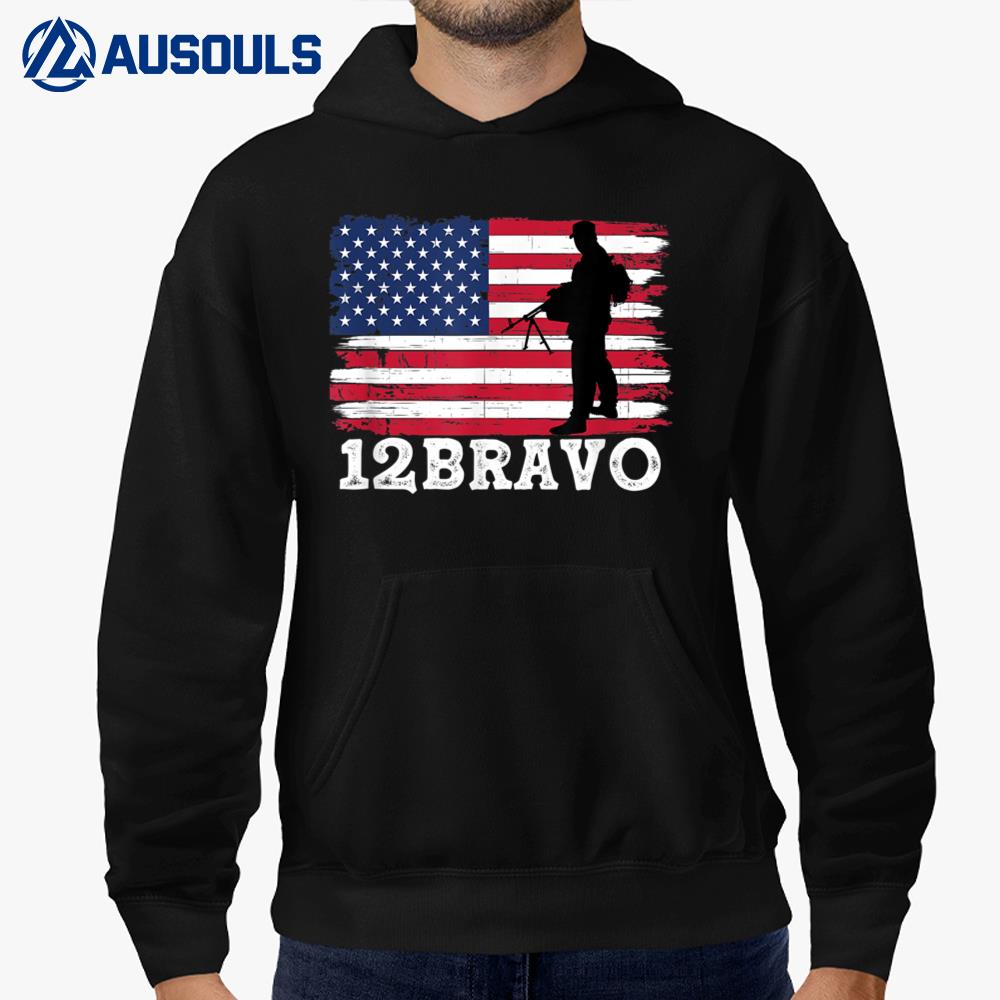 US Army 12 Bravo Combat Engineer 12B Veteran Us Flag T-Shirt Hoodie Sweatshirt For Men Women