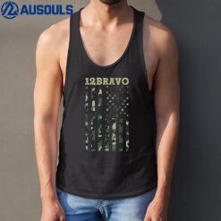 US Army 12 Bravo Combat Engineer 12B Veteran camouflage Tank Top