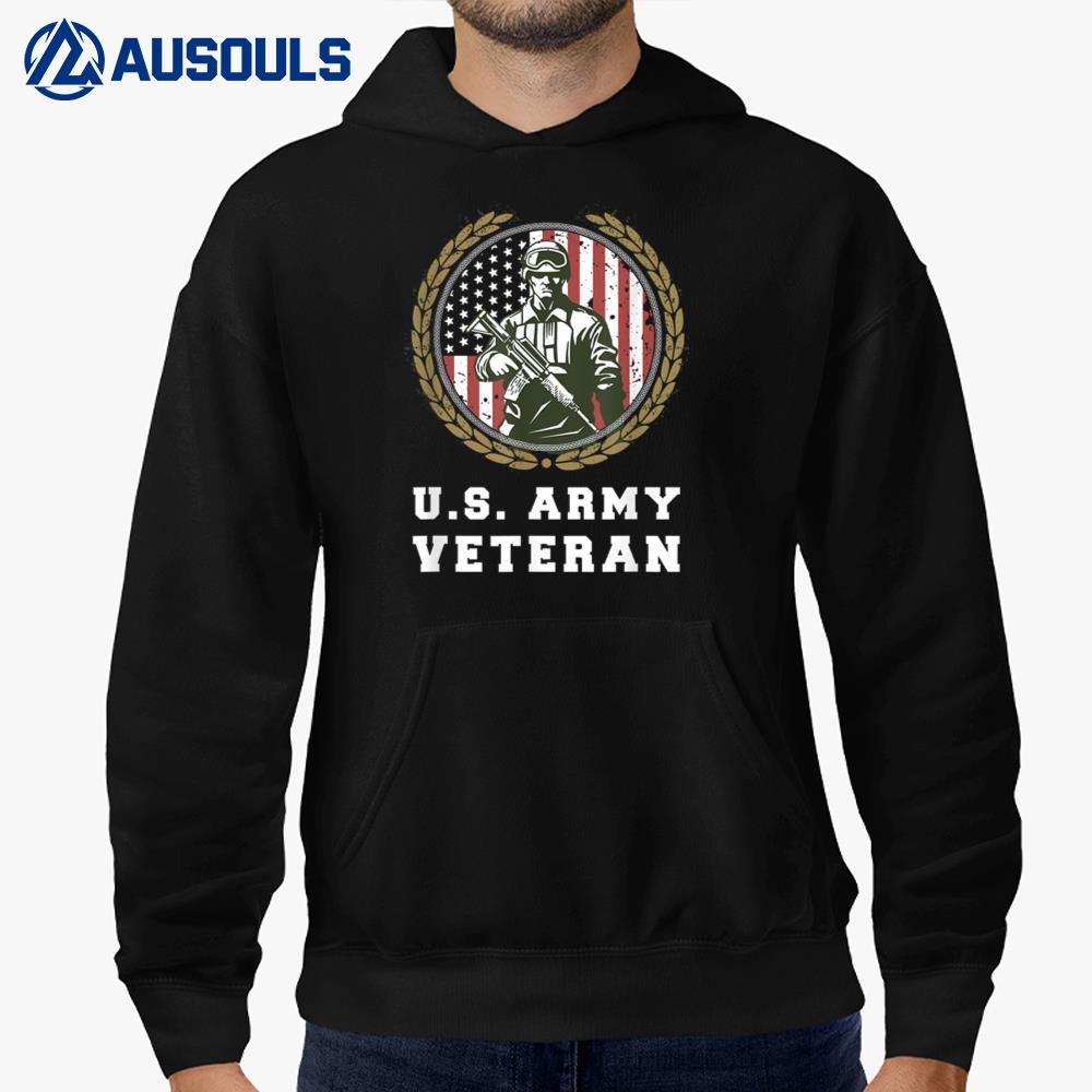 US Army Veteran United States Army USA Flag Veteran T-Shirt Hoodie Sweatshirt For Men Women