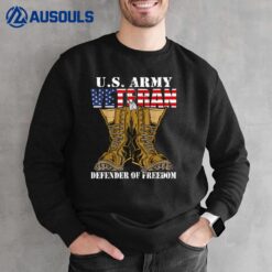 US Flag US Army Veteran Defender Of Freedom Ver 1 Sweatshirt