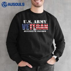 US Flag US Army Veteran Defender Of Freedom Ver 2 Sweatshirt