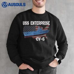 USS Enterprise CV-6 Aircraft Carrier Veterans Day Father Day Ver 1 Sweatshirt