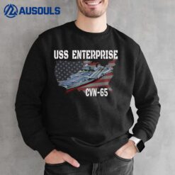 USS Enterprise CVN-65 Aircraft Carrier Veterans Day Sweatshirt