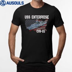 USS Enterprise CVN-65 Aircraft Carrier Veterans Day T-Shirt