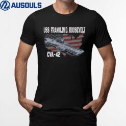USS Franklin D. Roosevelt CVA-42 Aircraft Carrier Veterans T-Shirt