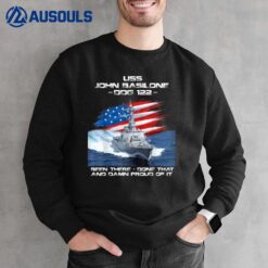 USS John Basilone DDG-122 Destroyer Ship USA Flag Veteran Sweatshirt