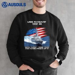 USS Ramage DDG-61 Destroyer Ship USA Flag Veteran Xmas Sweatshirt