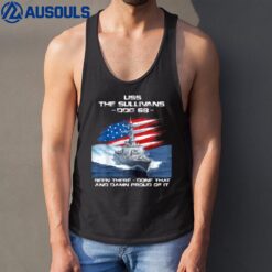 USS The Sullivans DDG-68 Destroyer Ship USA Flag Veteran Ver 1 Tank Top