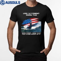 USS Wyoming SSBN-742 American Flag Submarine Veteran Xmas T-Shirt