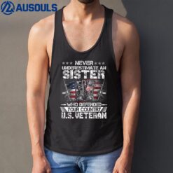 US Veteran Sister  Veterans day Us Patriot Patriotic Tank Top