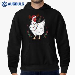 Ugly Chicken Christmas Lights Pajamas for Chicken Farmers Hoodie