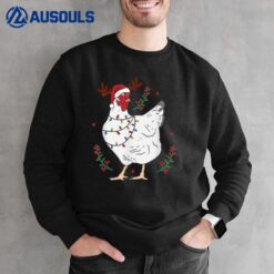 Ugly Chicken Christmas Lights Pajamas for Chicken Farmers Sweatshirt