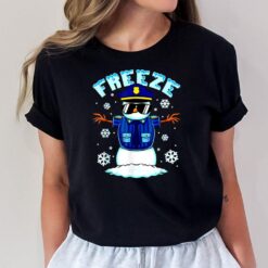 Ugly Christmas Freeze Police Snowman Hilarious Christmas T-Shirt
