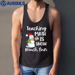 Ugly Christmas Teaching Math Is Snow Much Fun Christmas Tank Top