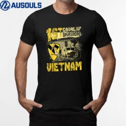 Uh1 Huey Helicopter 1st Cavalry Division Vietnam Veteran T-Shirt