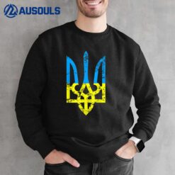 Ukrainian Flag Vintage Tryzub Ukraine Gift Sweatshirt