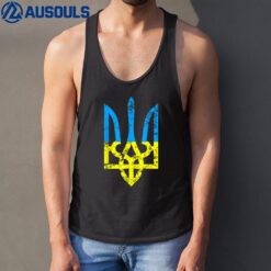 Ukrainian Flag Vintage Tryzub Ukraine Gift Tank Top