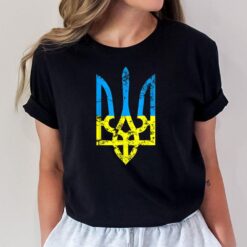 Ukrainian Flag Vintage Tryzub Ukraine Gift T-Shirt