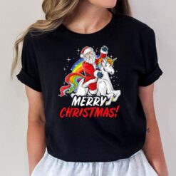 Unicorn Santa Claus Christmas Holiday T-Shirt