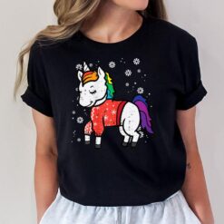 Unicorn Ugly Christmas Sweater Xmas Toddler Girls Kids Women T-Shirt