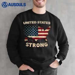 United States Strong Cool Vintage American Flag Men Women Sweatshirt