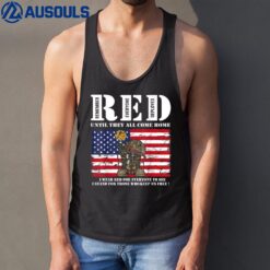 Until They Come Home My Soldier Red Friday Veterans Day Tank Top