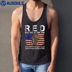 Until They Come Home My Soldier US Flag Red Friday Military Tank Top