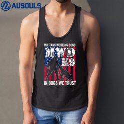 American Flag MWD K9 Officer Military Working Dog Police Tank Top