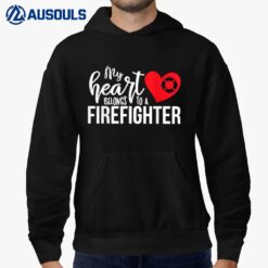 Valentines Day Firefighter My Heart Belong To A Firefighter Hoodie