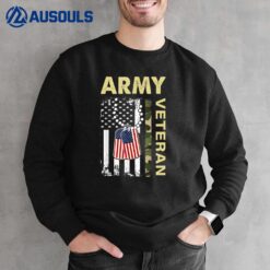 Veteran Army  Vintage American Flag Women Men Gift Sweatshirt