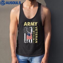 Veteran Army  Vintage American Flag Women Men Gift Tank Top